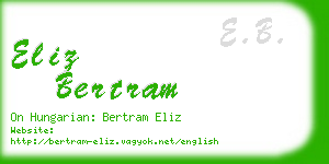 eliz bertram business card